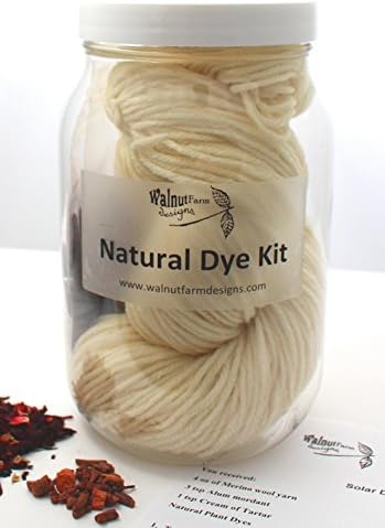 Natural Dye Kit for Naturally Plant Dyed Yarn Natural Dyeing Yarn for Dyes Knitting Crochet Weaving