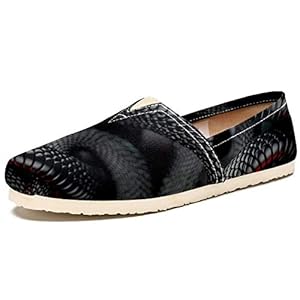 41MLCB55AJL. SS300 TIZORAX - Mocasín para mujer con piel de serpiente, cómodo, casual, de lona plana, barco 41MLCB55AJL. SS300