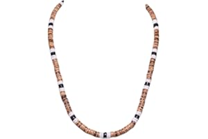 BlueRica Puka & Coconut Shell Beads Necklace (18")