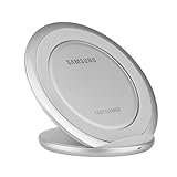Samsung Fast Charge QI Wireless Charging Stand Adaptive Fast Charging - Silver (Renewed)