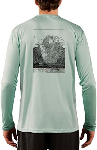 Meridian Line Half Dome Men's UPF 50+ UV/Sun Protection Performance T-shirt Medium Seagrass