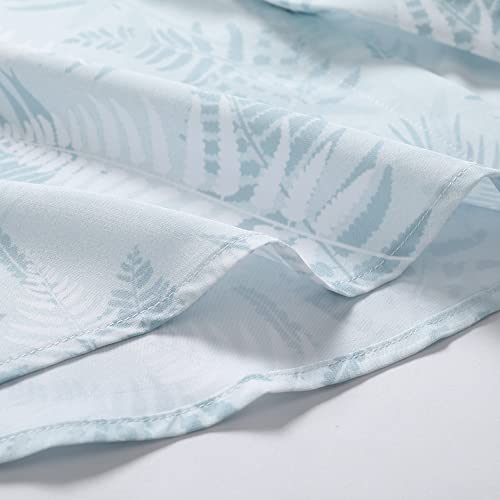 SheLucki Hawaiian Shirt for Men, Unisex Summer Beach Casual Short Sleeve Button Down Shirts, Printed Palmshadow Clothing Leaf Light 2Green XL