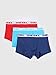 Diesel Men's 3-Pack Shawn Stretch Boxer Trunk, Red/Turquoise/Navy, Small