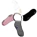 WindFeel Anti-Slip Grip Socks for Yoga Pilates Socks Made of Breathable Absorbent Cotton for Women Pack of 4 Pairs (White, Pink, Black, Grey)
