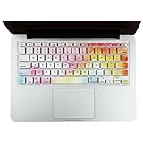 KEC MacBook Keyboard Cover Skin for MacBook Pro 13", 15", 17" (w/ or w/out Retina Display, 2015 or older), MacBook Air 13" and iMac (Rainbow Mist)