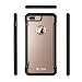 MOOSENG iPhone 7 Plus Case, Moonmini Hybrid Armor Transparent Clear Hard PC Back Panel + TPU Bumper Shock Absorbing Protective Case Cover for iPhone 7 Plus Black