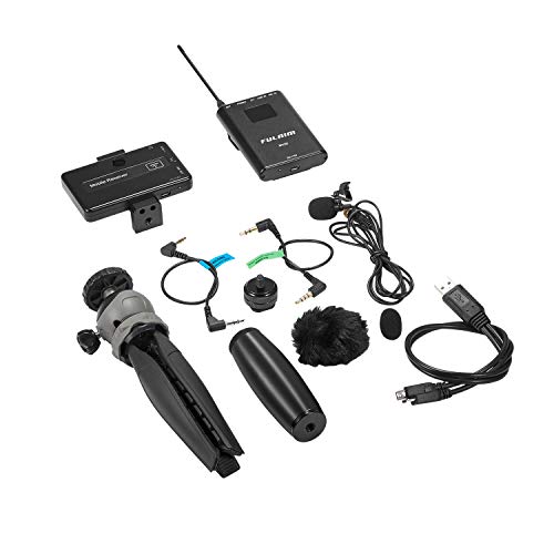 FULAIM MX10 Wireless Lavalier Microphone System for iPhone DSLR Camera Android Cell Phones, UHF 4-Channel Wireless Lapel Microphone System for Professional Video Recording, Interview, Youtube and Vlog - Thumbnail 7