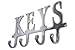 Comfify Key Holder for Wall – Cast Iron Wall Mount Key Rack with 4 Hooks – Entryway Organizer with Vintage Style - 6x10 – Silver Finish