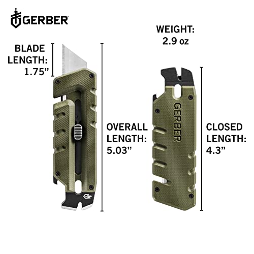 Gerber Gear Prybrid Utility Knife with Pry Bar MultiTool Pocket