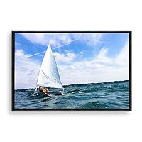 Framed Canvas Wall Art Voyage Canvas Prints Home Artwork Decoration for Living Room,Bedroom - 16x24 inches