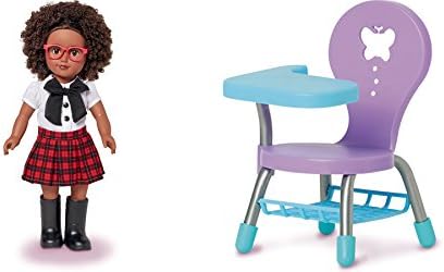 My Life As 18" Schoolgirl African American Doll with School Chair