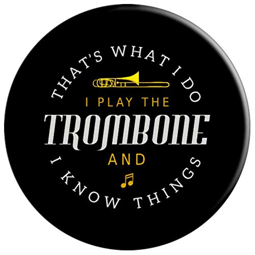 Funny Thats What I Do Trombone Player Gift Accessories Stuff PopSockets Grip and Stand for Phones and Tablets - Thumbnail 2