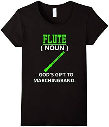 Women's Funny Flute God's Gift To Marching Band T-shirt Music Gift Small Black