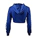U-WARDROBE Casual Hoodie Literal Printing Sport Crop Top Sweatshirt Jumper Pullover Tops
