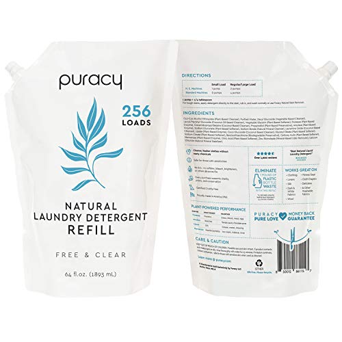 Puracy Liquid Laundry Detergent Refill1,4 Dioxane Free, Natural, Scent