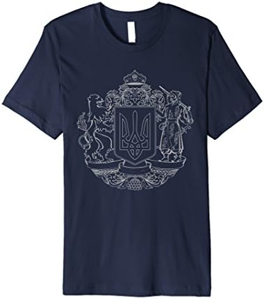 Mens Ukraine Crest Shirt Large Navy