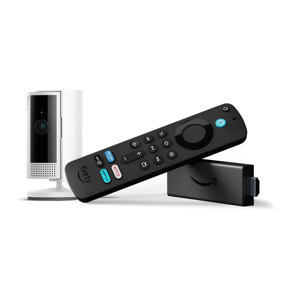 Amazon Fire TV Stick HD (Neueste Generation) + Ring Innenkamera (Indoor Camera 2. Gen.)