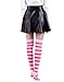 HDE Women’s Extra Long Striped Socks Over Knee High Opaque Stockings (Pink Stripes)