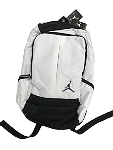 Nike New Air Jordan Jumpman Classic Boy's Girl's Bookbag Laptop Storage Sports Bag, White/Black