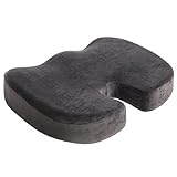 Ziraki Coccyx Orthopedic Memory Foam Seat Cushion for Back Pain Relief and Sciatica And Tailbone Pain - Ideal for Office Chair And Car Driver Seat Pillow (Seat Cushion) (Kitchen)