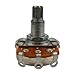 Musiclily Guitar Full Size Pots A500K Split Knurled Long 18mm Shaft Audio Volume Taper Potentiometers for Fender Stratocaster Telecaster Les Paul LP Electric Guitar Bass Replacement (Pack of 2)