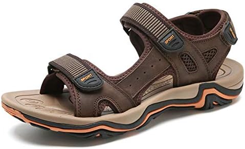 JLCP Mens Sandals, Open Toe Sport Walking Beach Shoes with Velcro Quick Dry Breathable Non-Slip Beach Outdoor Travel Casual Shoes,3,39