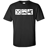 Eat, Sleep, Ride Graphic T-Shirt - Black - Medium