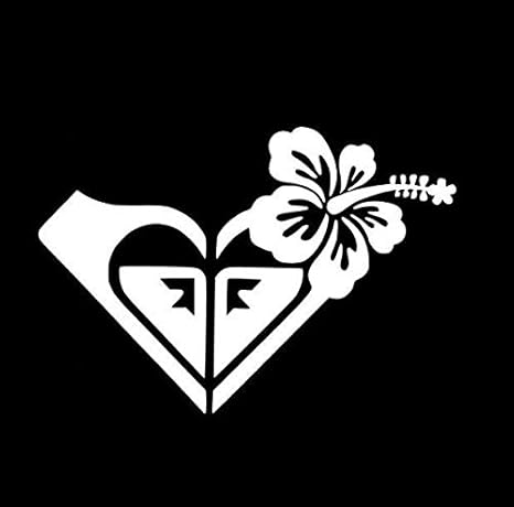 Amazon Com Roxy Hawaiian Flower Vinyl 5 Color White Decal Laptop Tablet Skateboard Car Windows Stickers Arts Crafts Sewing