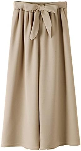 XIAFEIMANTIAN Women Casual Loose Oversize Wide Leg Pants Vintage Elastic Waist Trousers