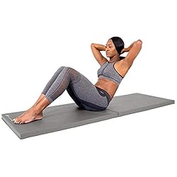 ProsourceFit Bi-Fold Folding Exercise Mat - Grey