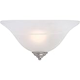 Livex Lighting 6120-91 Coronado 1 Light Brushed Nickel Wall Sconce with White Alabaster Glass
