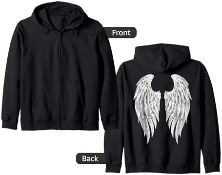 Amazon.com: Angel Wings Zip Hoodie : Clothing, Shoes & Jewelry