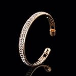 Botrong Womens Crystal Rhinestone Open Bangle Cuff Bracelet Jewelry Gift (Gold)