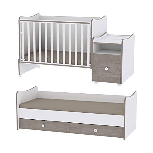 Napravi Rs Lit Bebe Evolutif Combine Trend Plus Gris Lorelli Le Lit Se Transforme En Lit Dadolescent Bureau Armoire Multi Fonction Lits Bebe Lits Cages
