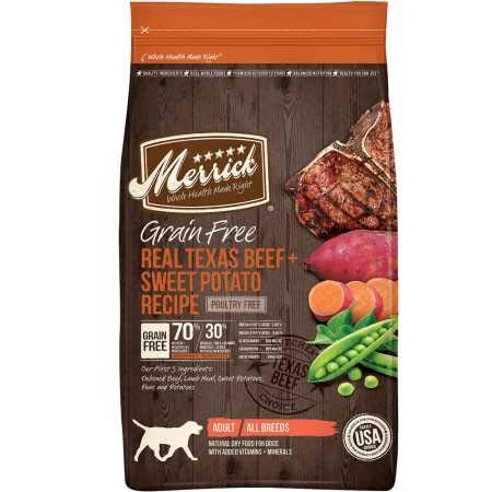 Merrick Grain Free Real Texas Beef Sweet Potato Dry Dog Food (12 lb)