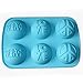 X-Haibei Love Peace Sign Soap Lotion Bar Resin Round Dome Silicone Mold Making Supplies 2.5oz per Cell