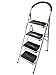 StepUp Upper Reach Heavy Duty Steel Reinforced Folding 4 Step Ladder Stool - 330 lbs Capacity