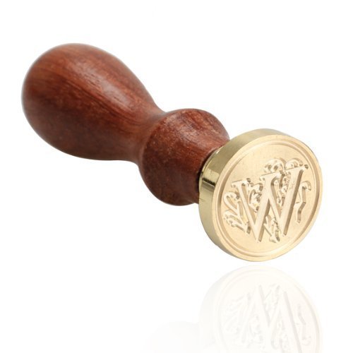 Outop Vintage Retro Wooden Alphabet Letter Initial Wax Classic Sealing Wax Seal Stamp (W)