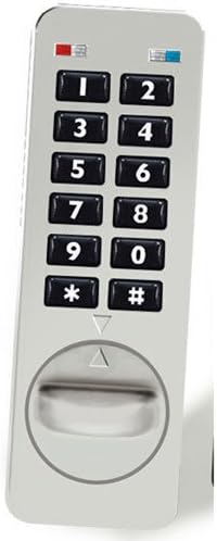 Codelocks Mini 4-In-1 Electronic Cam Lock, KL90-SG, Furniture &amp; Light-Duty, Vert, Silver Gray