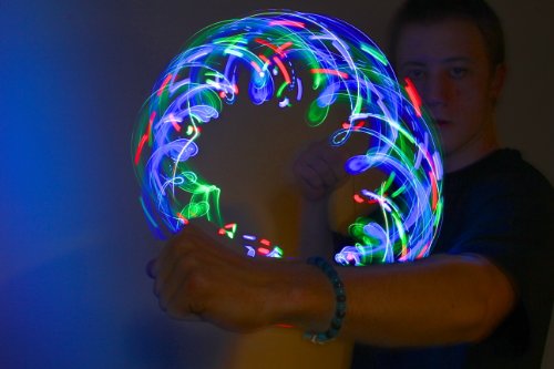 GloFX Team 8-LED Rave Double Orbit: True Color Orbital Flow Light Show