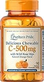 Puritan's Pride Chewable Vitamin C-500 Mg with Rose