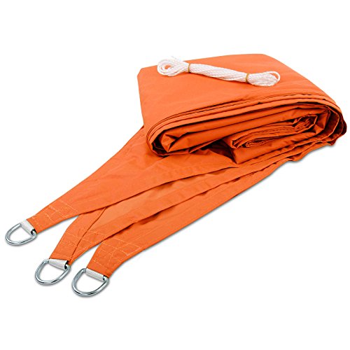 casa pura Sonnensegel 5 x 5 x 5 m, Orange - inkl. Befestigungsmaterial - Dreieck gleichseitig - Reißfestes Polyester-Gewebe - Wasserabweisend imprägniert - Sonnenschutz – Bild 5