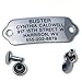 LuckyPet Rivet-On Pet ID Tag - Personalized, Silent and Customized - Suitable for Cats and Dogs - Heavy-Duty Pet Identification - Engraved Tags - Medium, Mirror Finish Stainless Steel