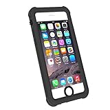 Waterproof Case for iPhone 6/6S, iThrough IP68 Underwater Case Compatible iPhone 6 6S, Dust Drop Snow Shock Proof, Heavy Duty Protective Carrying Integrated Magnetic Cover for iPhone 6 6S(Black)