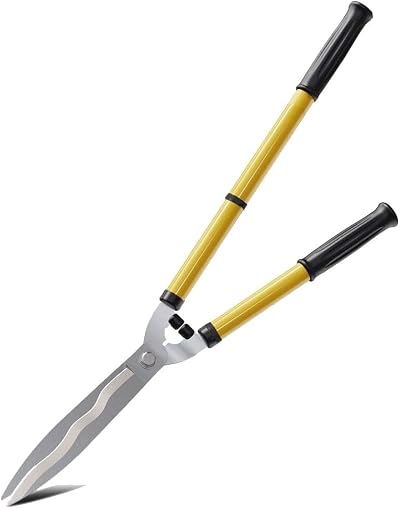 LANYOTA 33'' Telescopic Hedge Shear 65-84cm Carbon Steel Wavy Blades