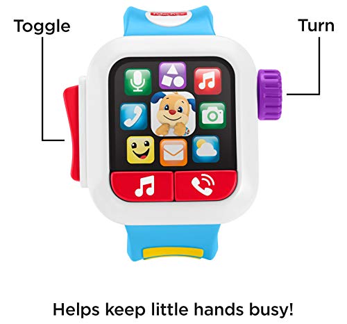 41MLsGOZEIL - Fisher-Price GJW17  Laugh & Learn Time to Learn Smartwatch, Musical Baby Toy, Multicolor