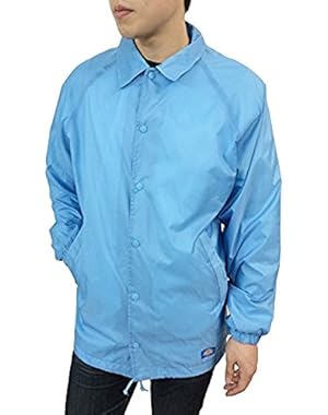 Men's 76242 Snap Front Nylon Jacket (4XL, Light Blue)