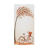 Naanle Stylish Autumn Tree with Bicycle Maple