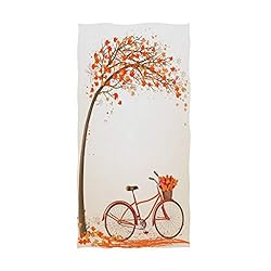 Naanle Stylish Autumn Tree with Bicycle Maple