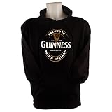 Guinness Pullover Hoodie with Large Brewed in Dublin Label, Black colour